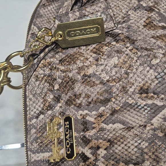 Coach Madison Embossed Python Python Sophia Satchel NWOT - Picture 4 of 17